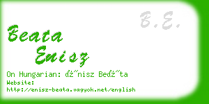 beata enisz business card
